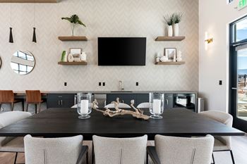 Dining table with table and chairs